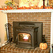Thumbnail of Fireplace with pellet stove insert